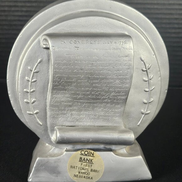 Vintage 1776-1976 Vinyl Plastic Commemorative Bicentennial Bank - Picture 3 of 10